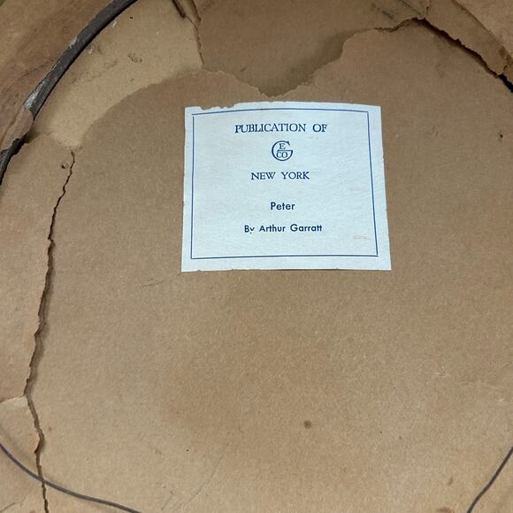 Set of 2 Vintage Victorian Girl & Boy Prints  in Wooden Oval Frames - Picture 7 of 15